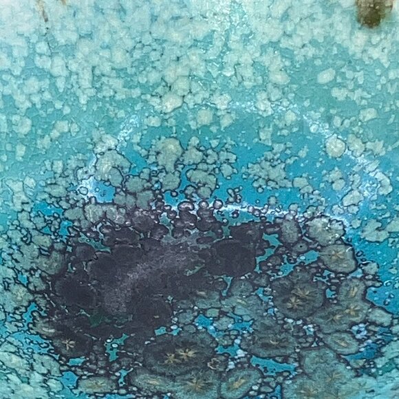 Cady Clay Works  Studio Pottery Speckled Glaze Bowl 8.25” USA Turquoise 2010-19 - Picture 6 of 10